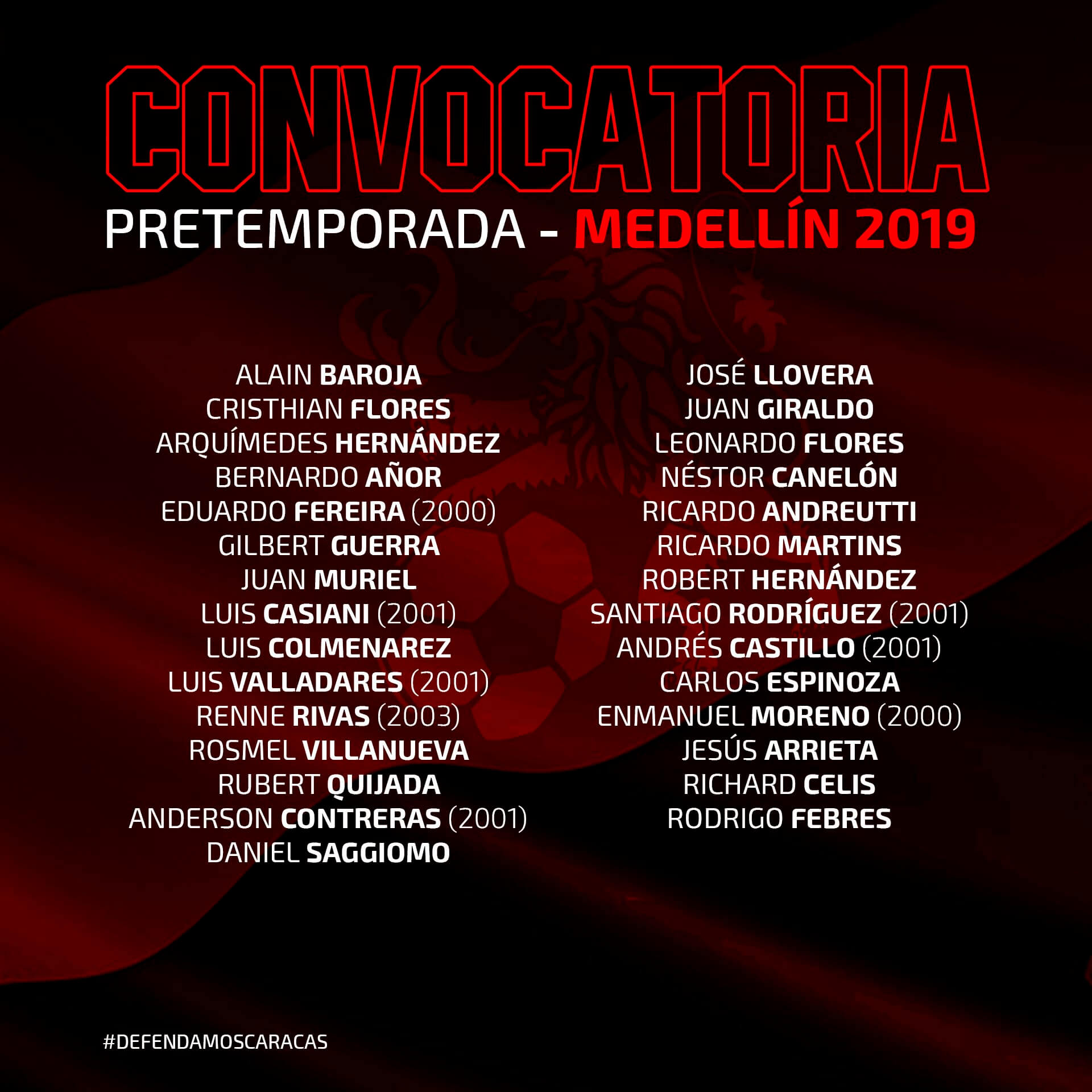 Convocatoria MEdellín